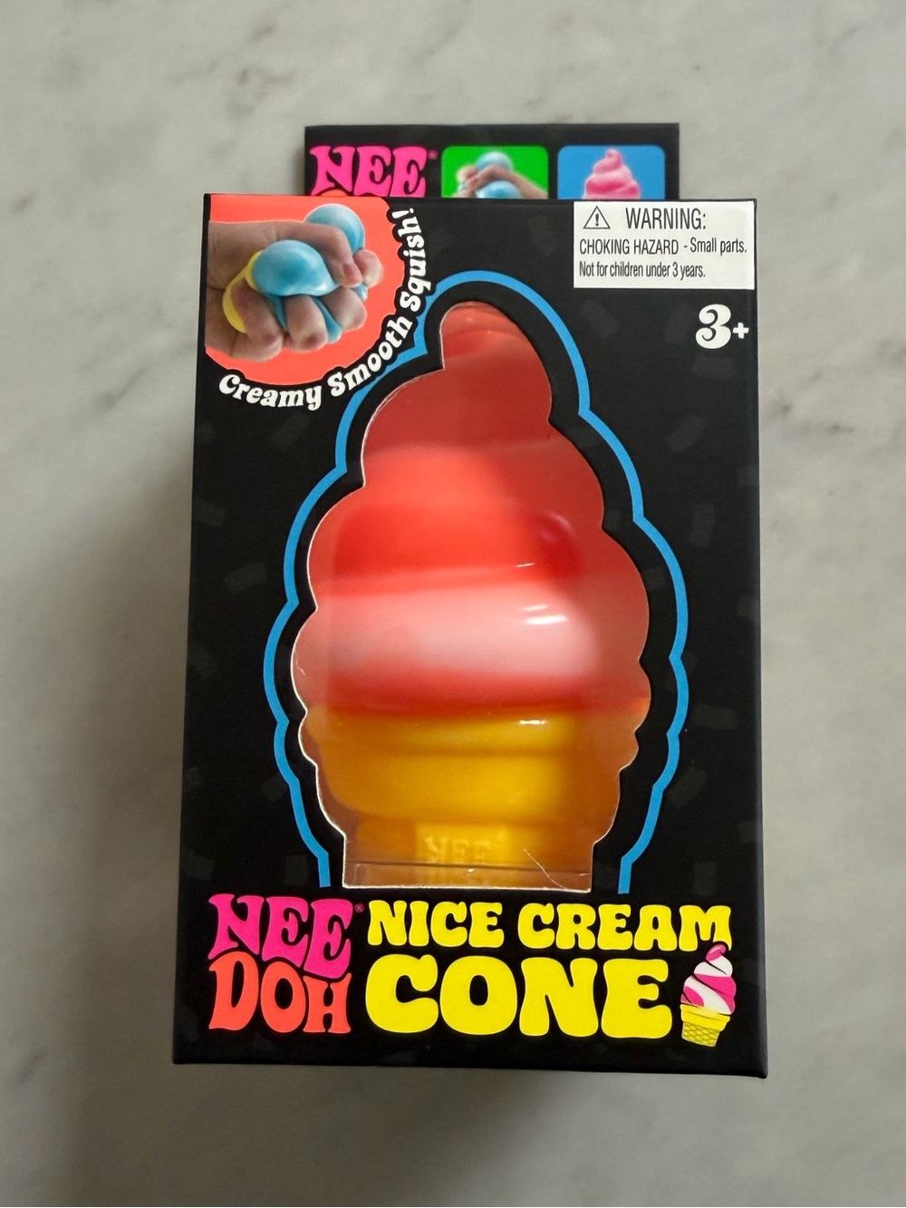 Needoh Nee Doh Schylling Nice Cream Cone Orange Squishy
